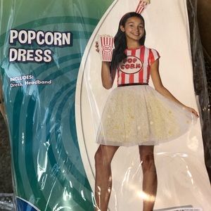 Halloween popcorn outfit. Red and white